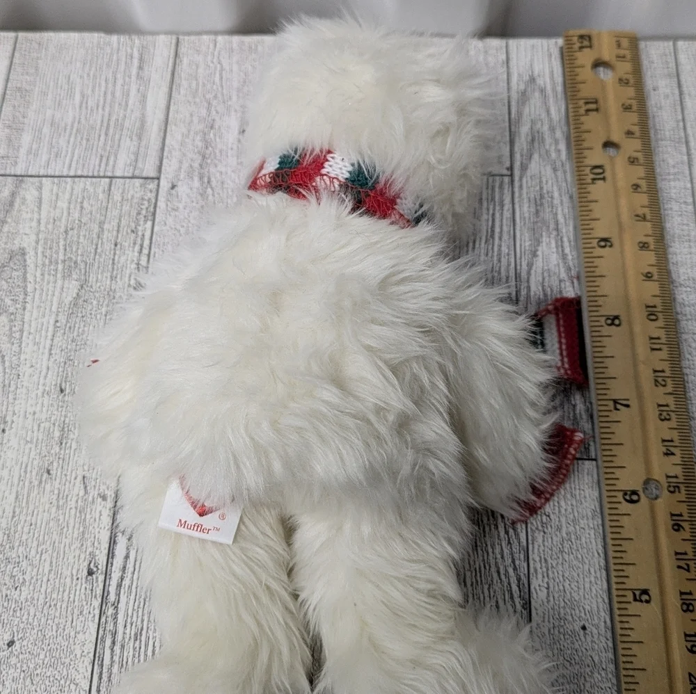 Ty muffler Festive White Bear with Red and Green Details
